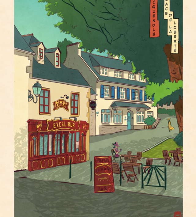 Locquénolé Place de la Liberté 