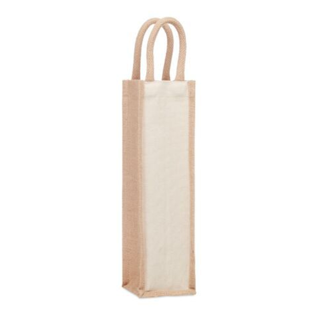Jute wine bag for one bottle