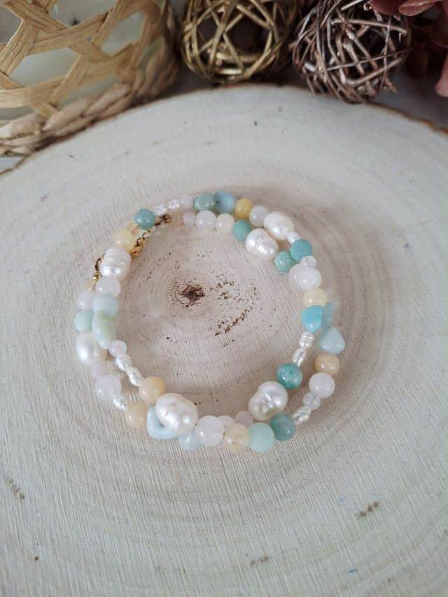 Collier Éclat vert (finition dorée)