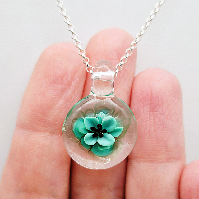 Pendentif Flora vert 4
