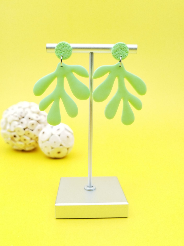 Boucles d'oreilles "Algua" Vert pastel