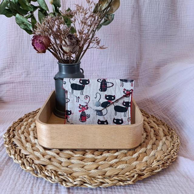 Pochette Chats Rouge