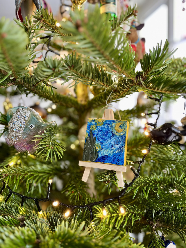 KUNSTBAL / ARTNAMENT - Vincent van Gogh - Hand-painted canvasses for in your Christmastree