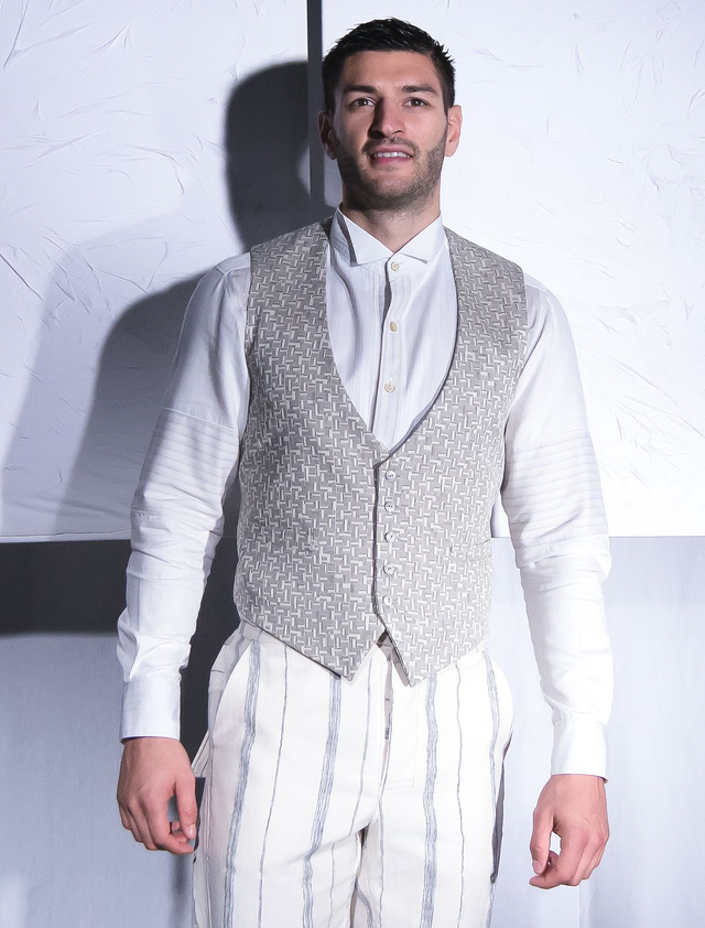 Gilet "Art Déco gris"