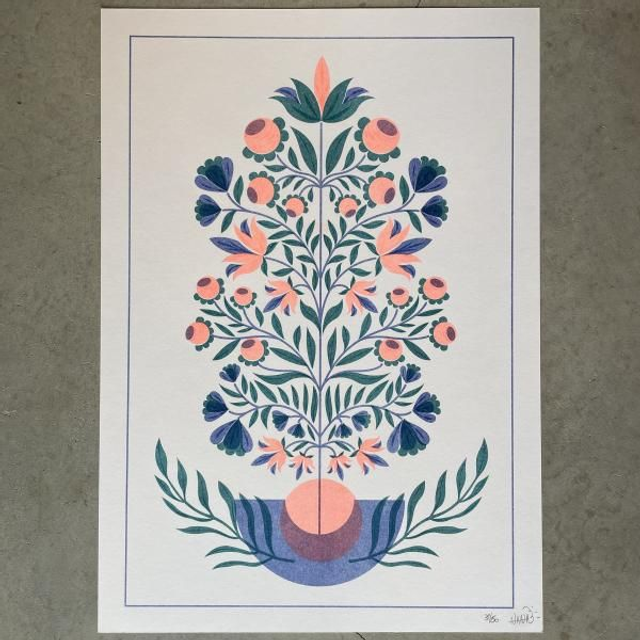 NANA - Risographie - A3 - 50ex - Signé