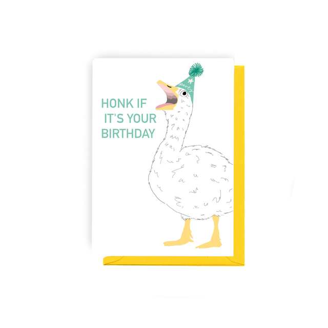 Birthday Goose - Illustrated Birthday Card  