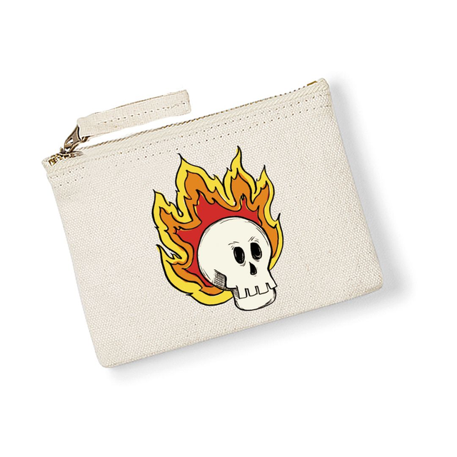 CALAVERA EN LLAMAS MONEDERO