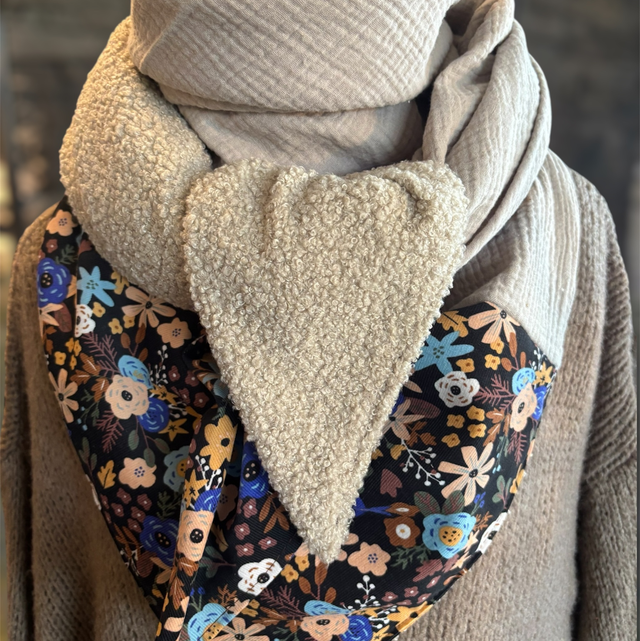 ÉCHARPE NEIGE D’AUTOMNE – Collection Jardin Secret