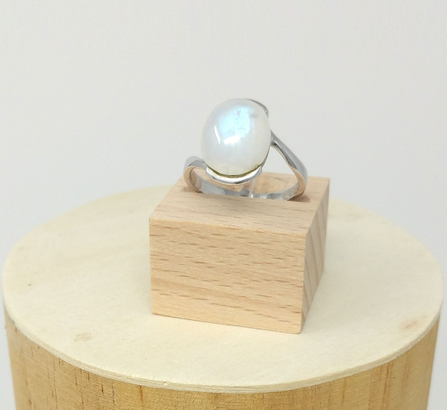Bague pour femme cabochon en pierre de lune - 2151