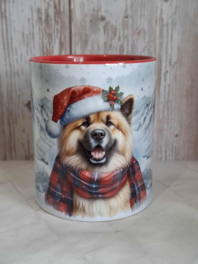 Mug rouge Noël eurasier