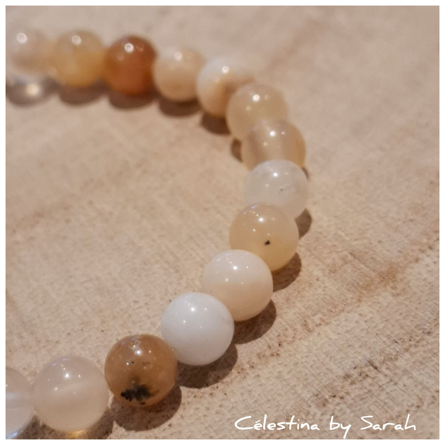 Bracelet Opale jaune 6mm Taille Dame