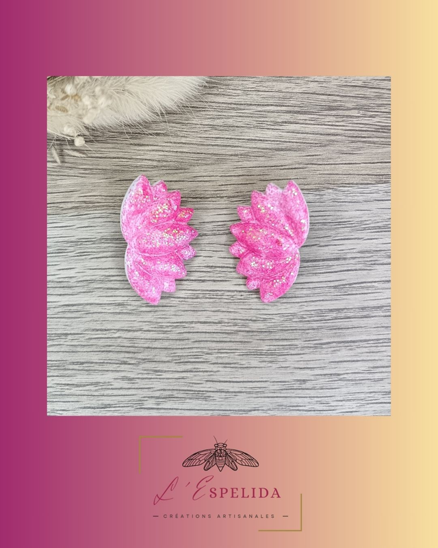 Lotus à paillettes roses