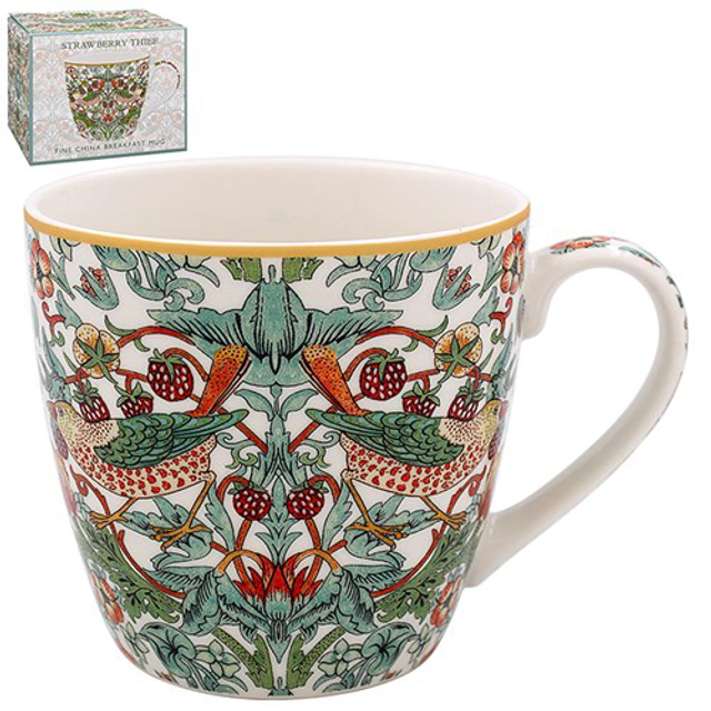 Homeware Christmas Collection William Morris Strawberry Thief Breakfast Mug