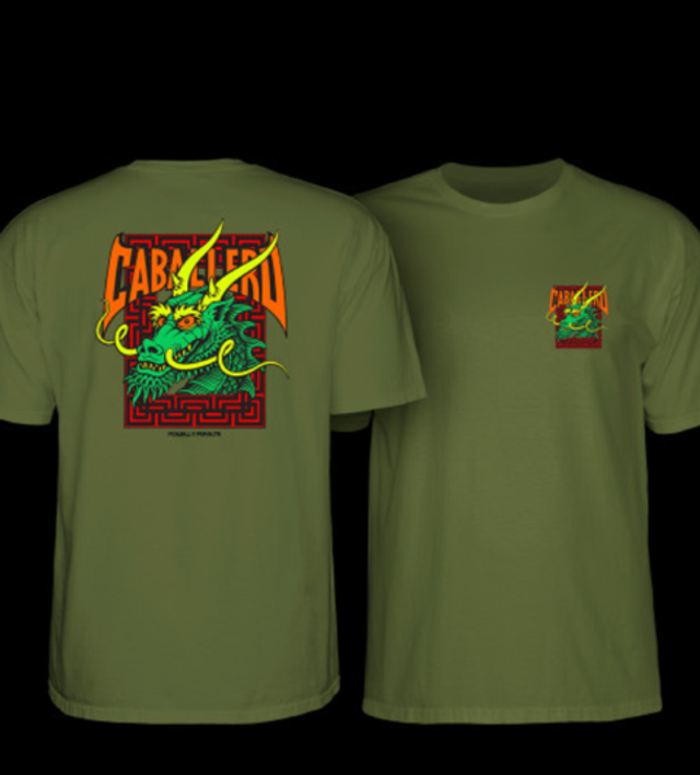 Powell-Peralta Steve Caballero Street Dragon T- Shirt Military Green