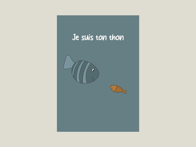 Magnet &quot; Je suis ton thon &quot; 