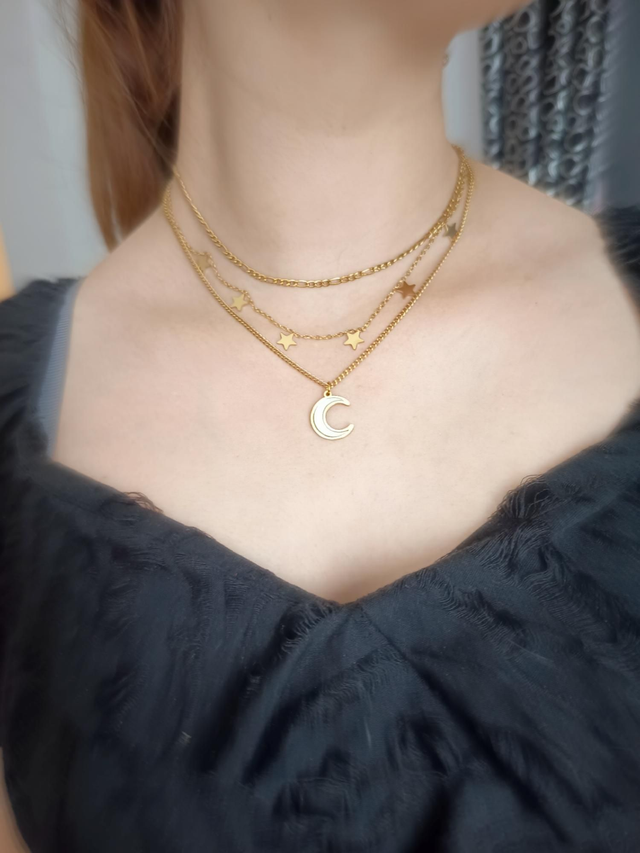 Collier multi-rang en acier inoxydable "Stella"