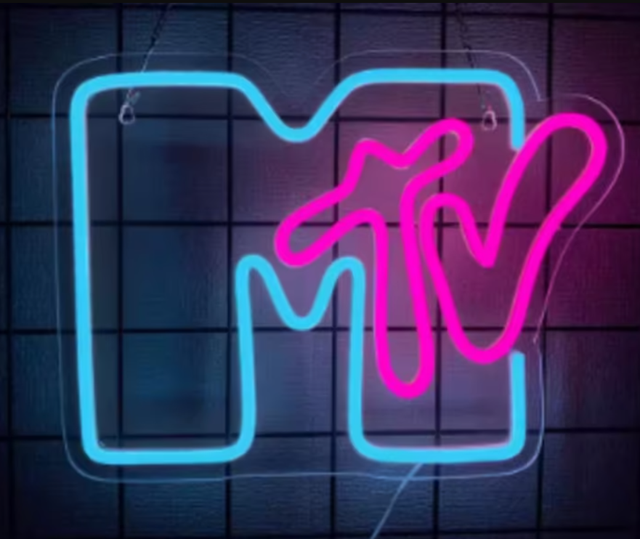 LED lamp neon stijl MTV (35x27cm)