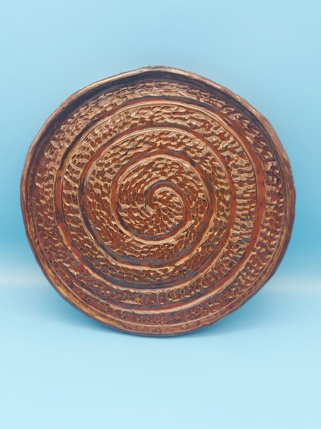 Reactive Stoneware Glazed Dish