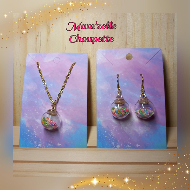 Collier et boucles d&#039;oreilles étoiles