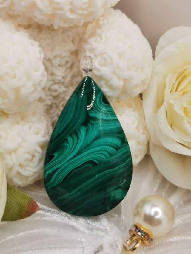 Pendentif en Malachite