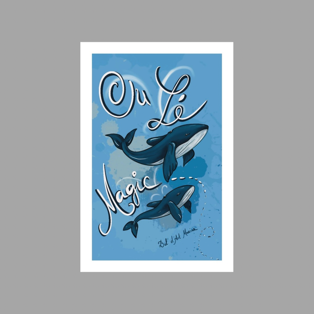 Carte postale - baleines 