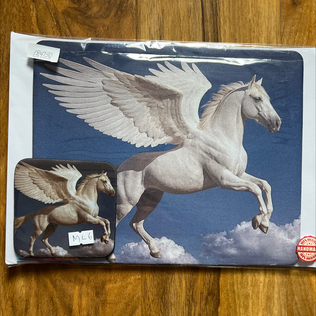 Pegasus mouse mat and coaster