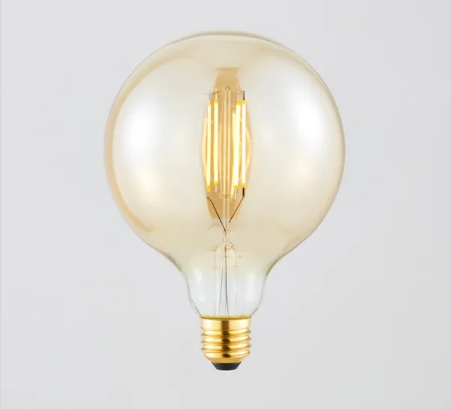 5w E27 : Amber Glass Bulb (G125 300lumen)