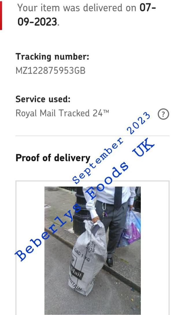 PROOF OF DELIVERY ( September 2023- England)