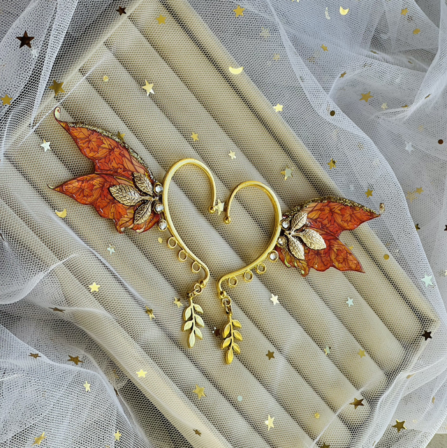 Feuilles d’or - earcuff 