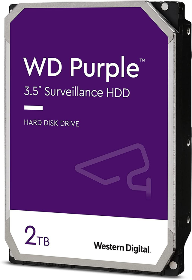 Disque dur Western Digital Purple spécial vidéosurveillance 3,5"  Serial ATA 6Gb/s (SATA 3)  (2 To - 4 To - 8To)