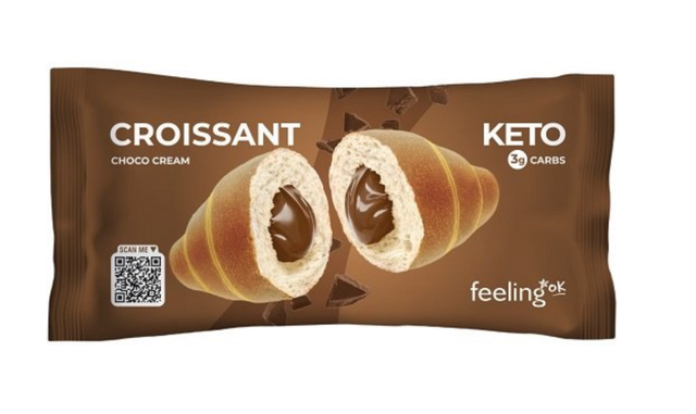 Croissant keto ripieno di crema al cioccolato 50 g