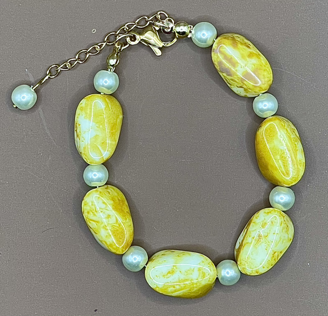 B130 - Bracelet perles calcite