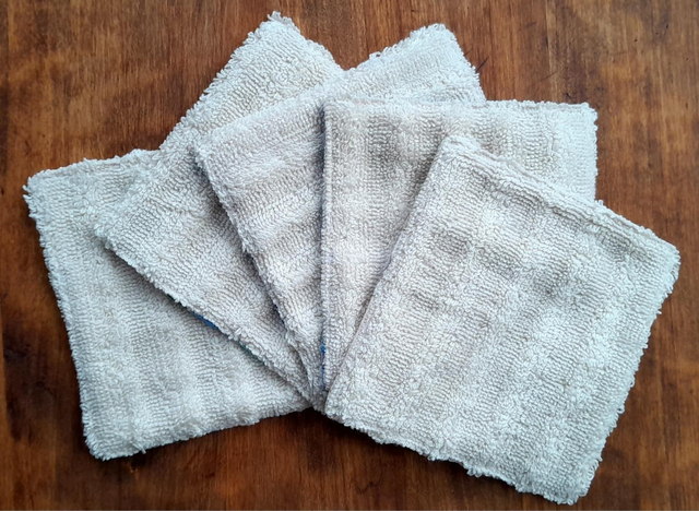 Lot 5 lingettes bleues