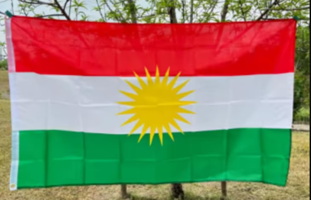 Grote vlag Koerdistan (150x90cm) Nieuw. 