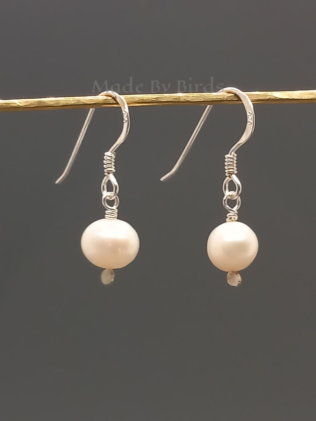 Fresh Water Pearl Sterling Silver Necklace & Earring Set