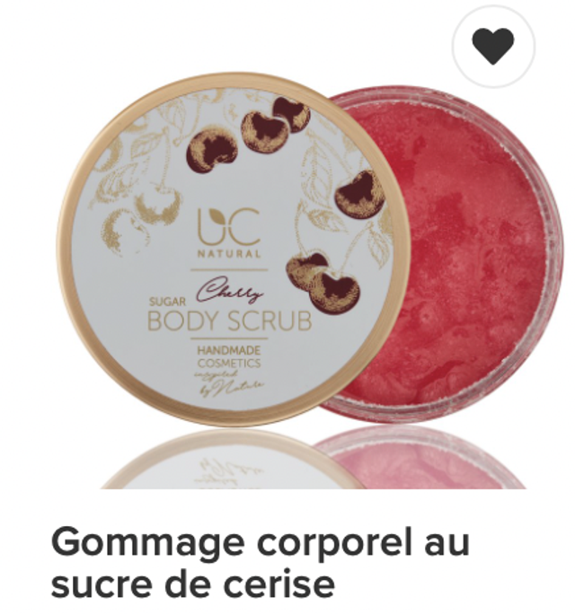 Gommage corporel au sucre de cerise