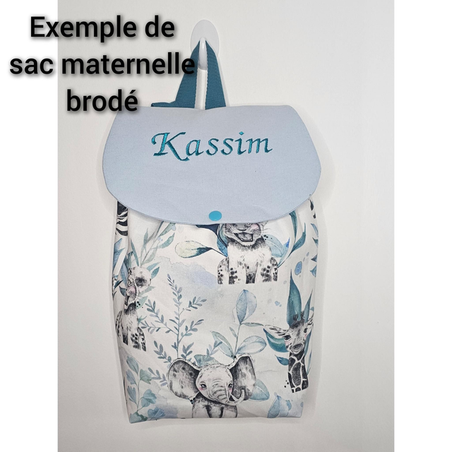 SAC MATERNELLE, TISSUS AU CHOIX MODÈLE 1 GARÇON 