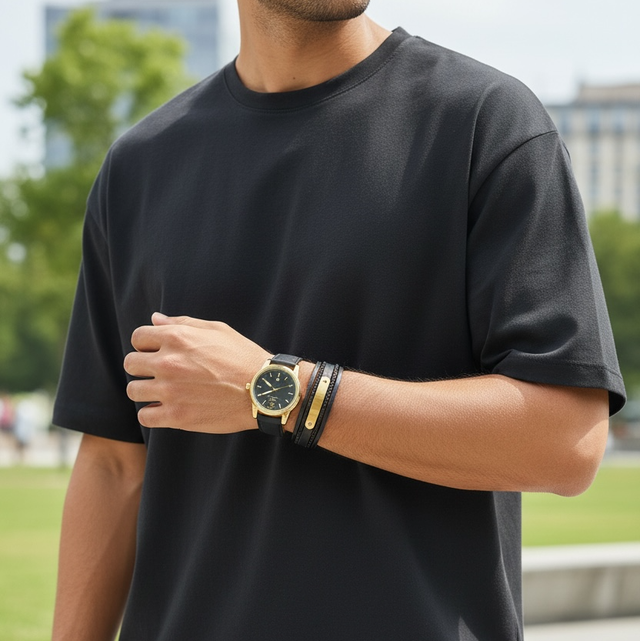 Coffret homme montre + bracelet 