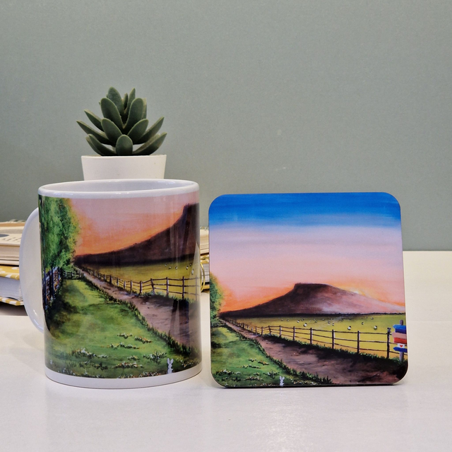 Roseberry Topping Mugs &amp; Coasters 
