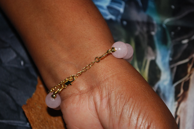 Bracelet en quartz rose
