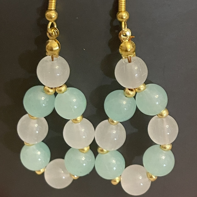 BO35 - Boucles d’oreilles perles vertes