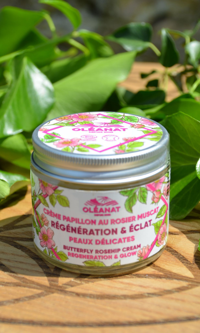 Oléanat crème papillon au Rosier Muscat BIO