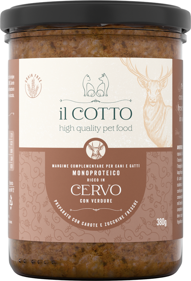 Cervo con verdure
