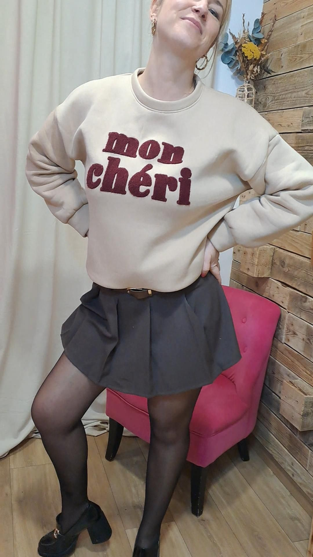 Le sweat moletonné mon chéri