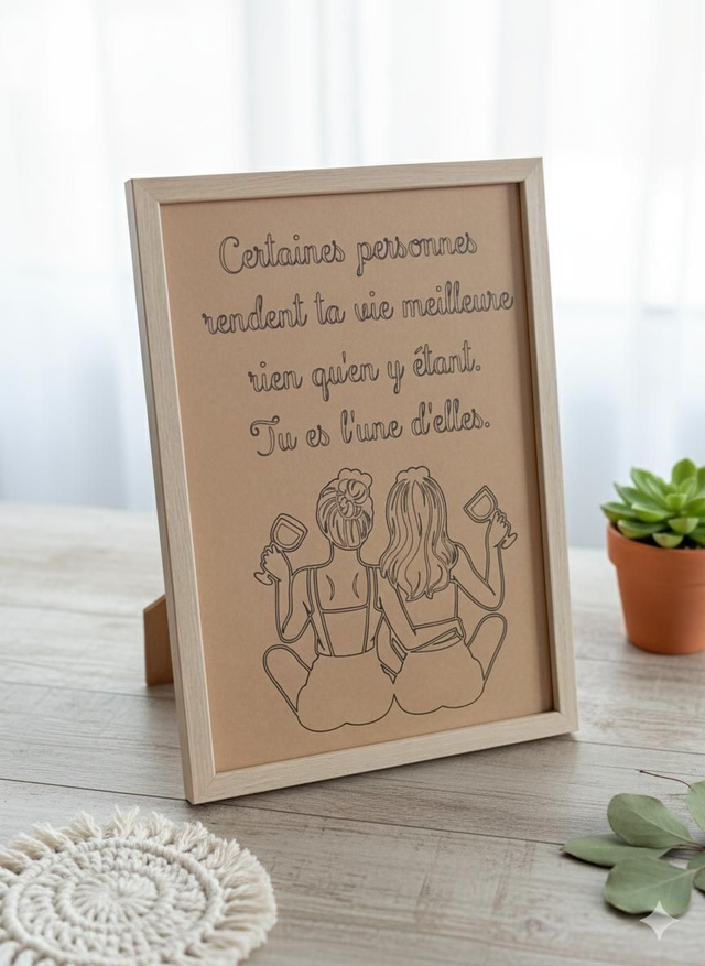 Cadre citation "pour les amies" 