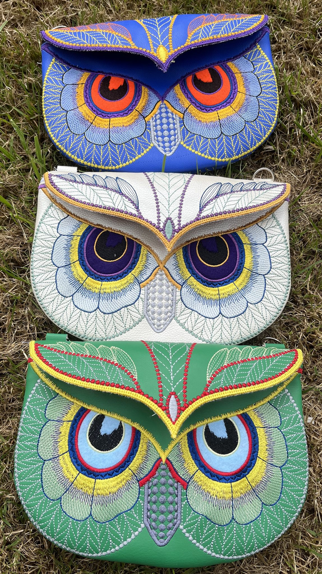 Bag - Owl Embroidered - Two Sizes Available