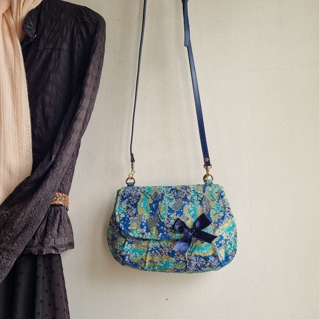 Sac forme pochette &quot;Akina&quot; turquoise