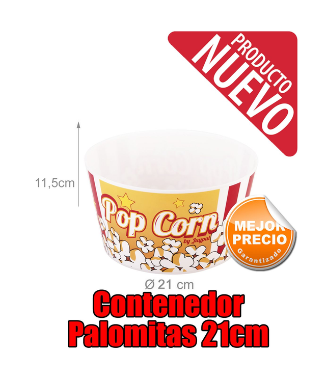 Contenedor-Palomitas 11,5 Atlo X 21 cm Blanco 
