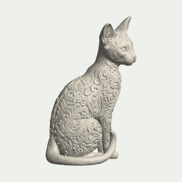 Sitting Siamese Cat Statue