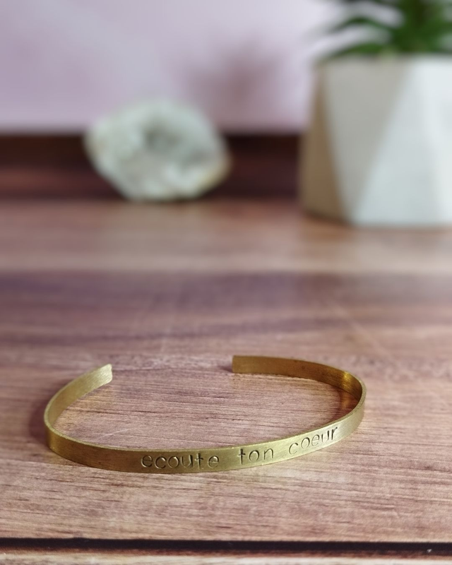 Bracelet mantra &quot;Ecoute ton cœur&quot;